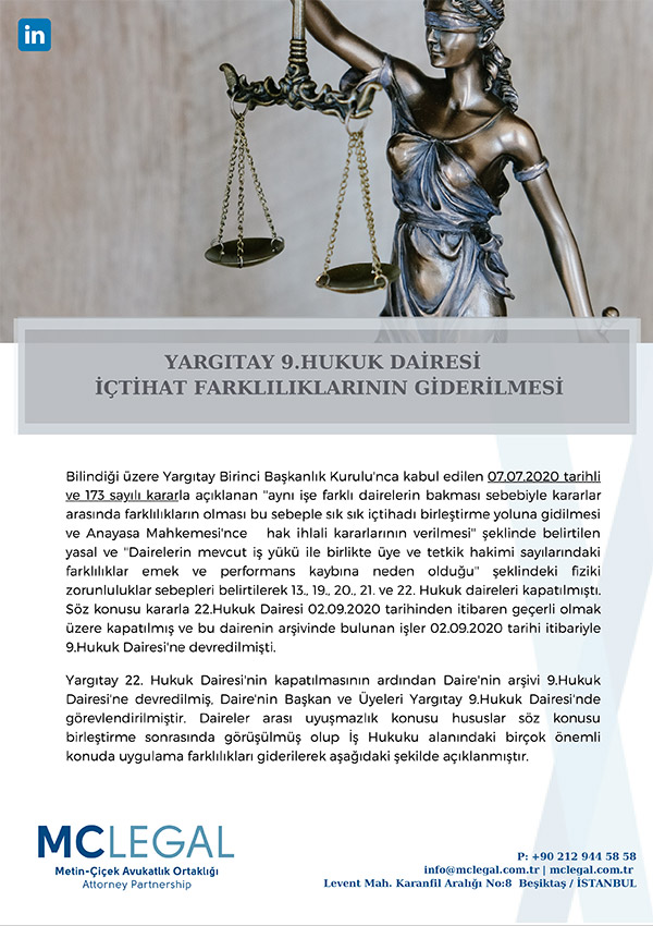 Yargıtay 9. ve 22 İctihat Farklılıkları
