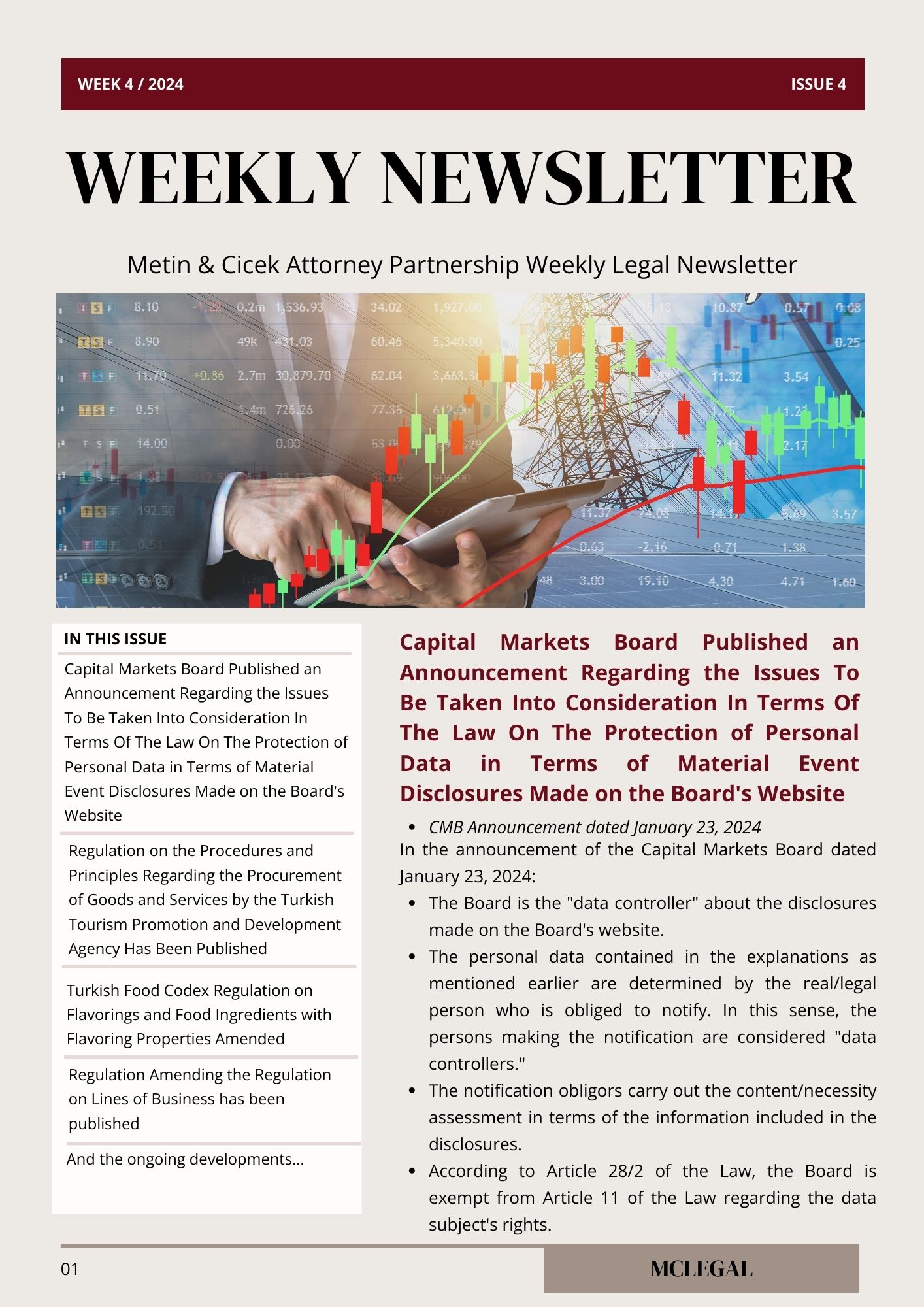 Weekly Legal Newsletter / Issue 4