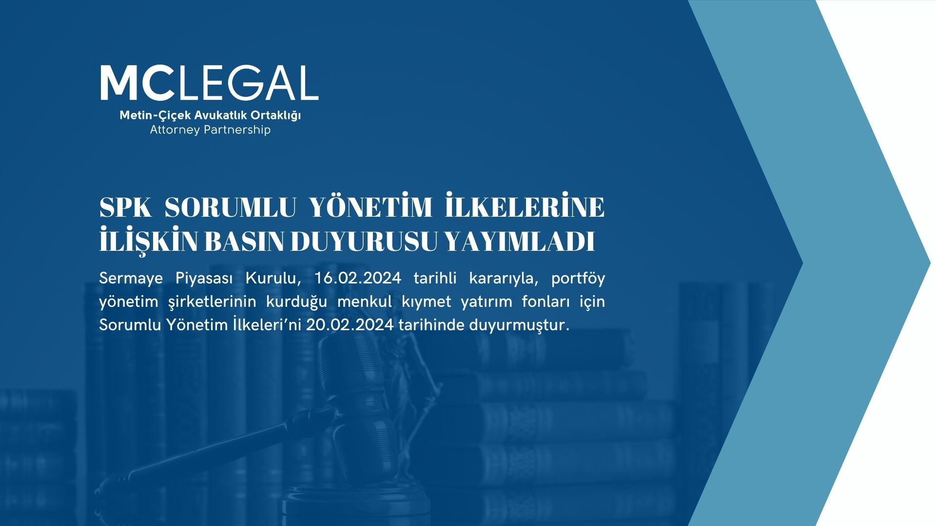 SPK SORUMLU YÖNETİM İLKELERİNE İLİŞKİN BASIN DUYURUSU YAYIMLADI