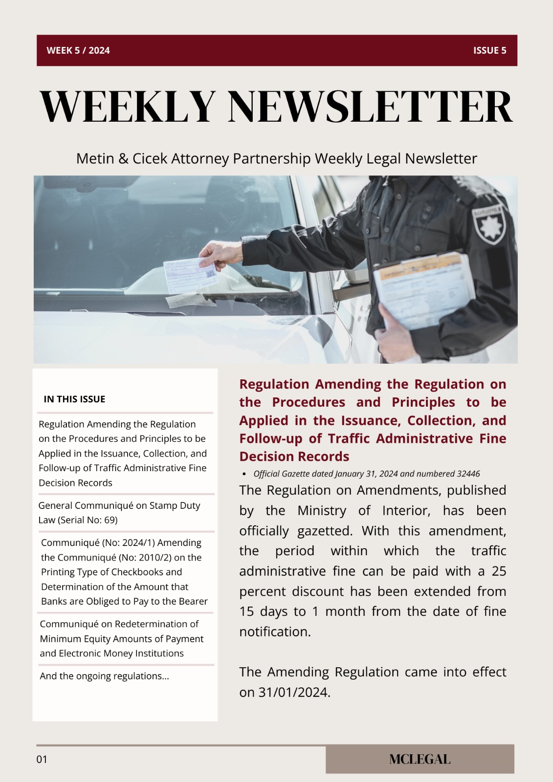 Weekly Legal Newsletter / Issue 5