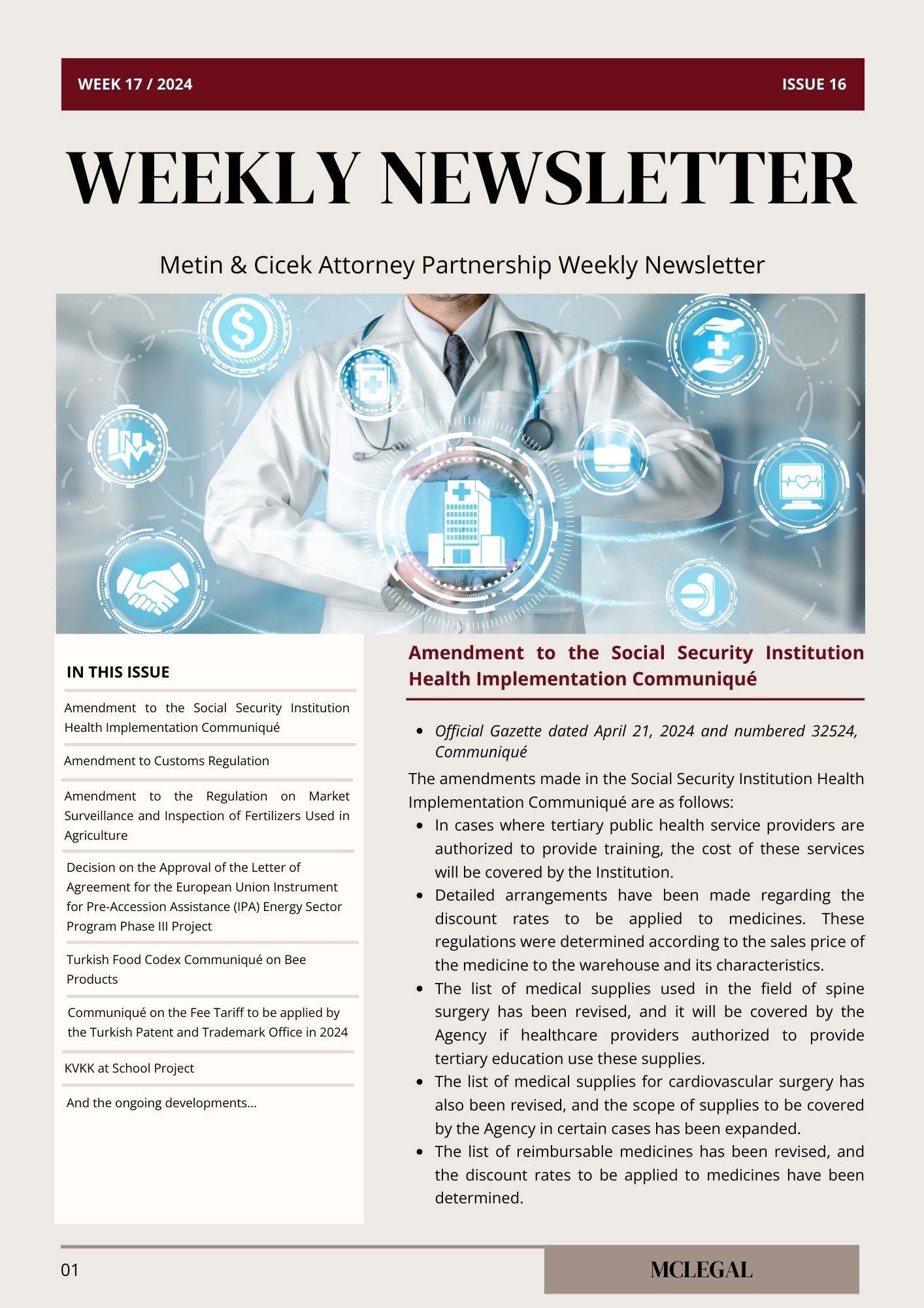Weekly Legal Newsletter / Issue 16