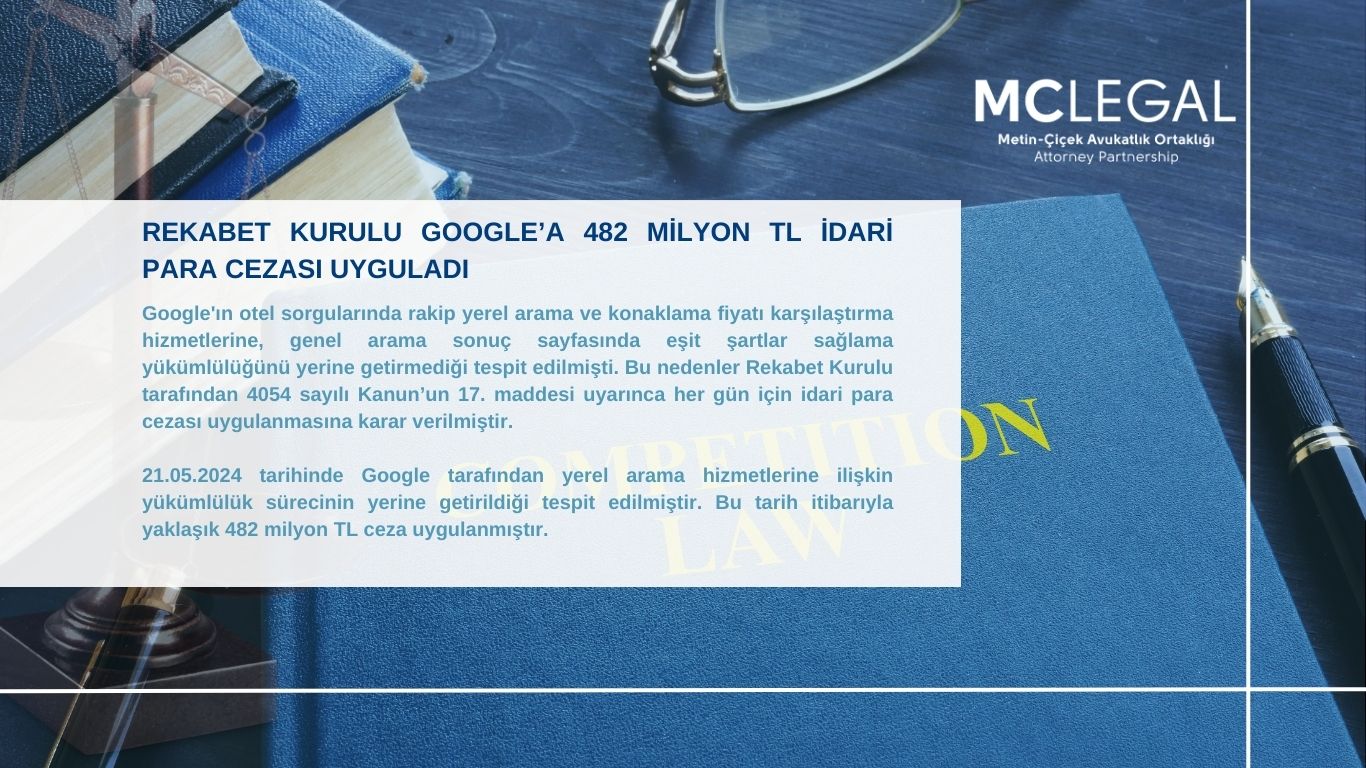 REKABET KURULU GOOGLE’A 482 MİLYON TL İDARİ PARA CEZASI UYGULADI