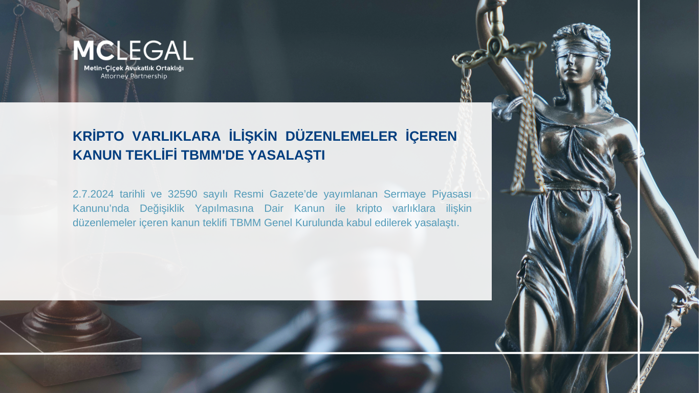 KRİPTO VARLIKLARA İLİŞKİN DÜZENLEMELER İÇEREN KANUN TEKLİFİ TBMM'DE YASALAŞTI