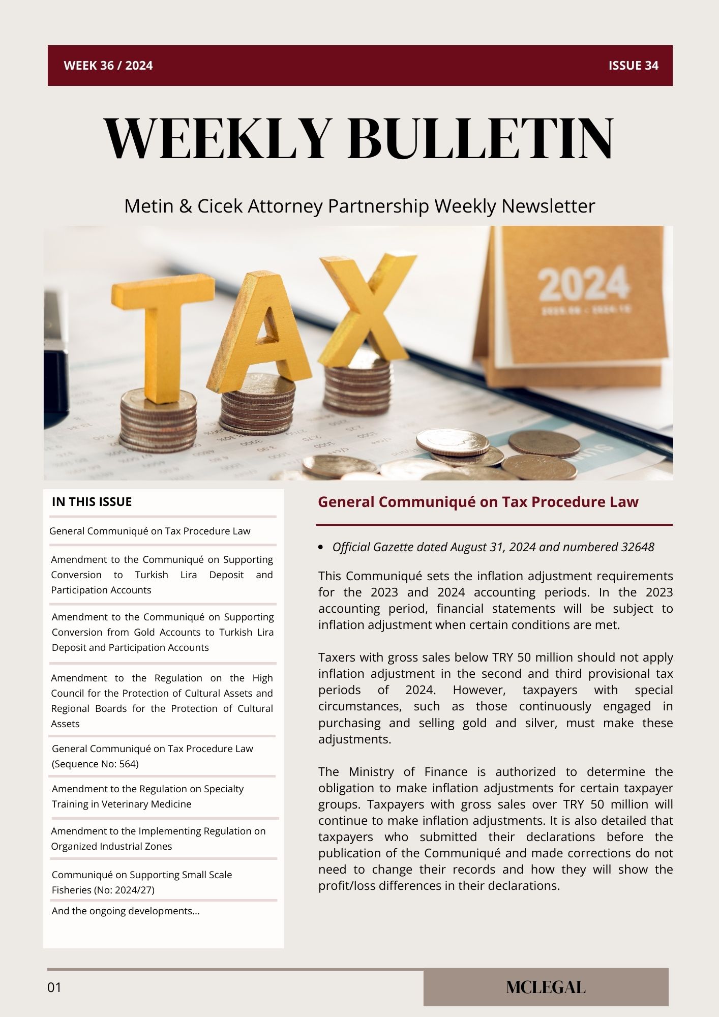 Weekly Legal Newsletter / Issue 34