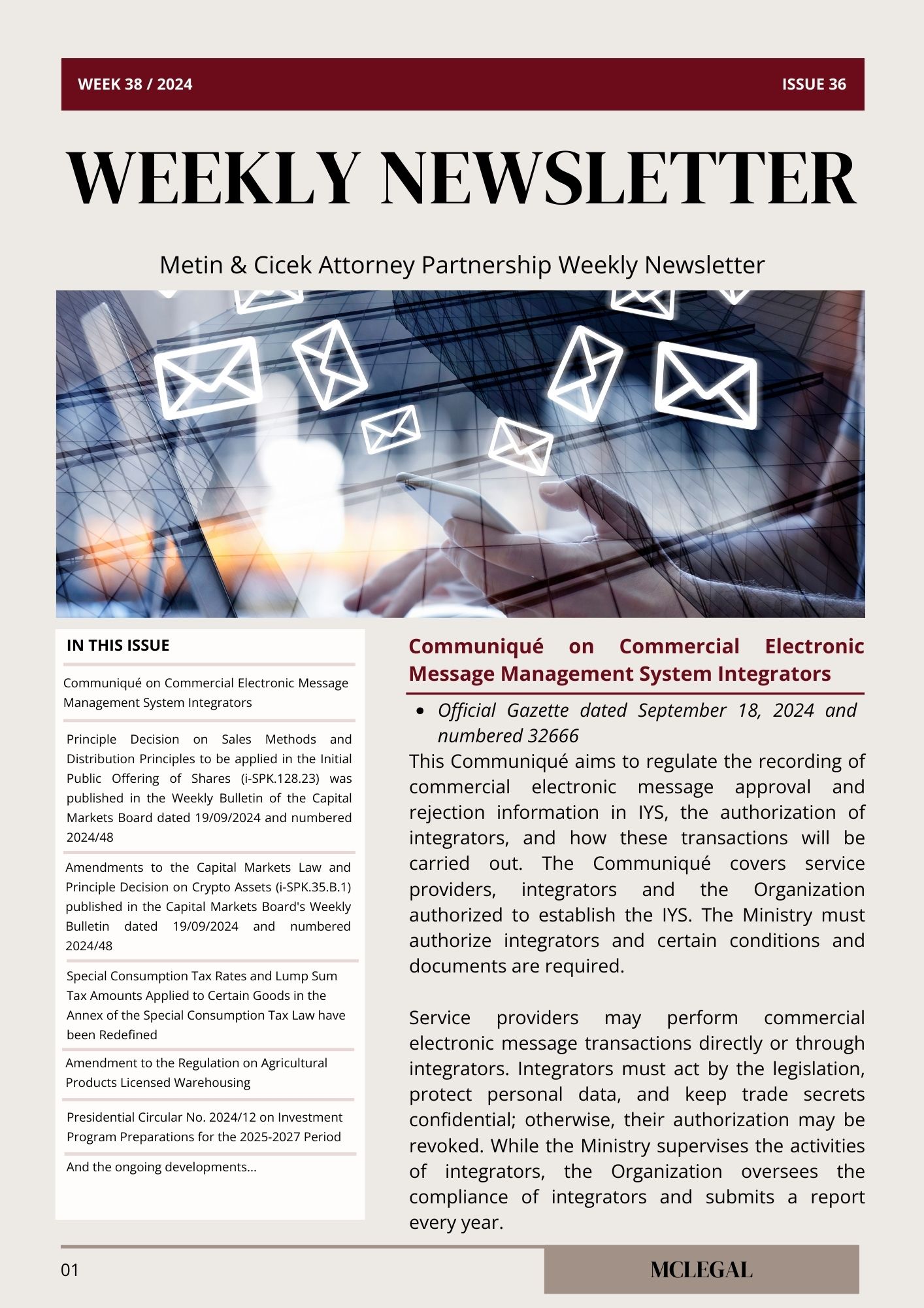 Weekly Legal Newsletter / Issue 36