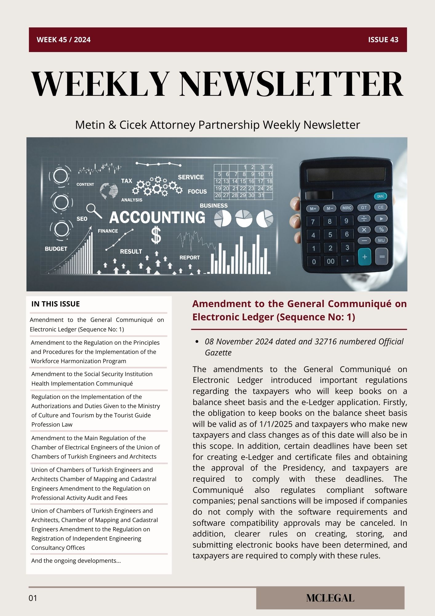 Weekly Legal Newsletter / Issue 43