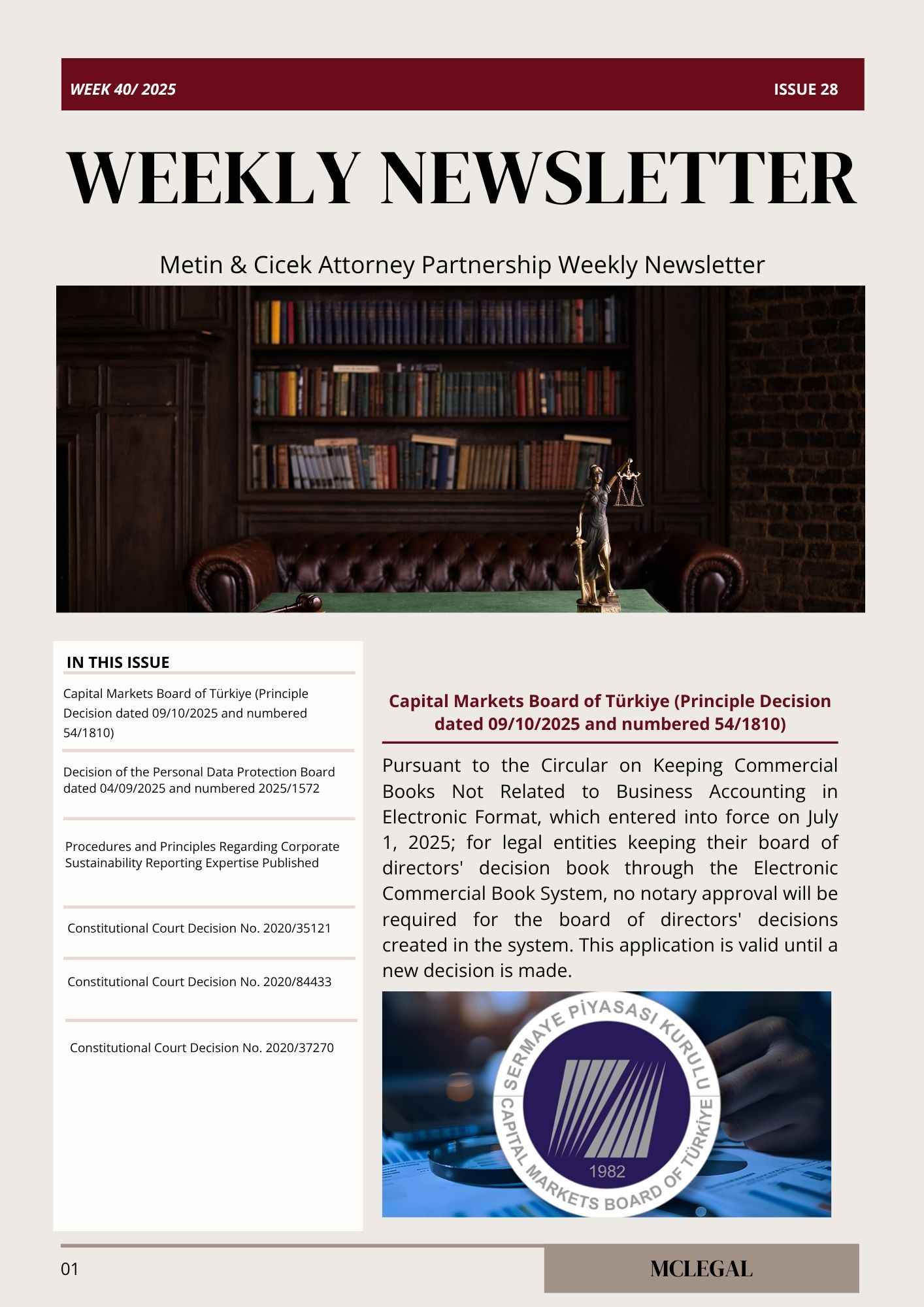 Weekly Legal Newsletter / Issue 28