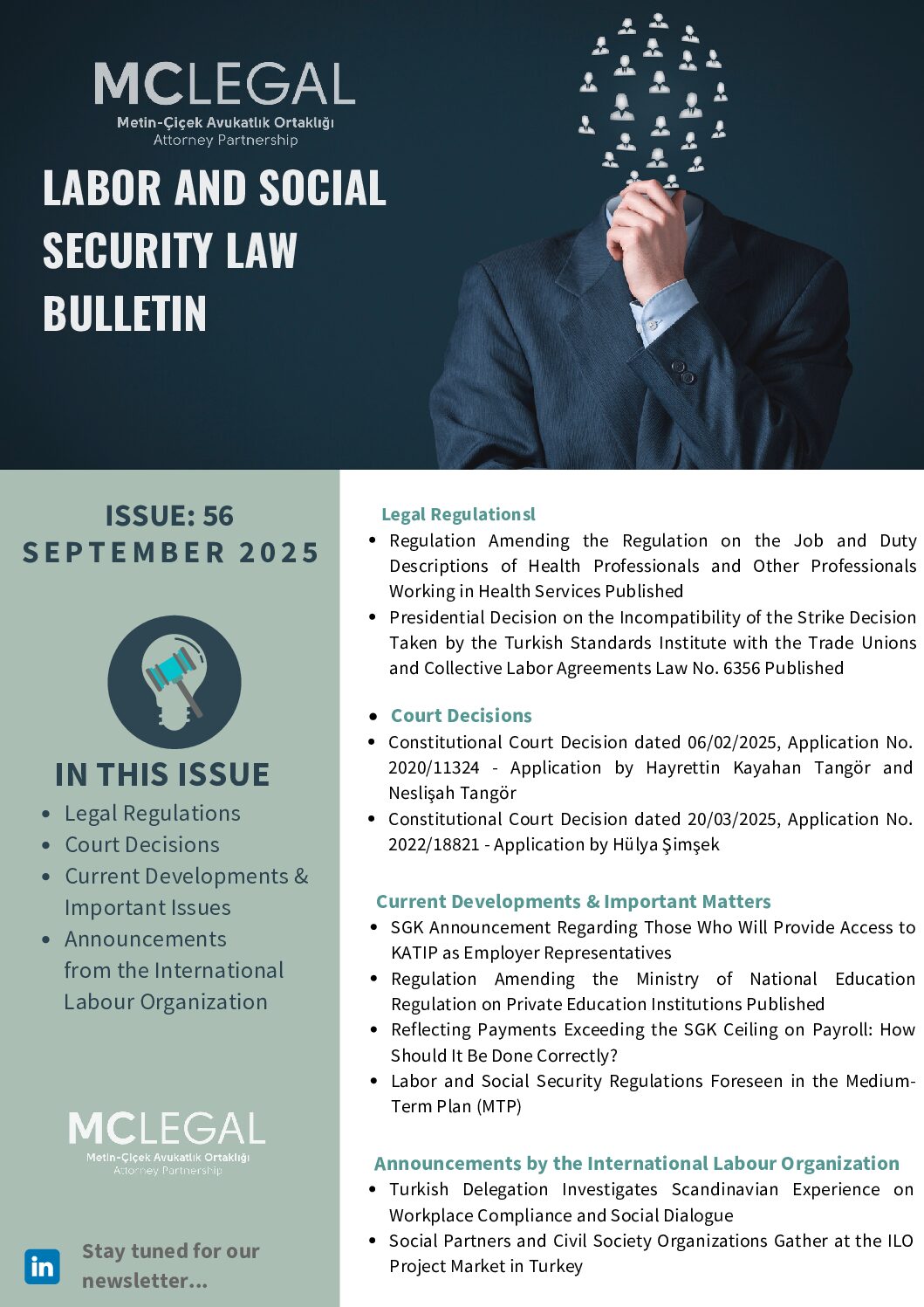 Labour And Social Security Law Bulletin – Issue 56