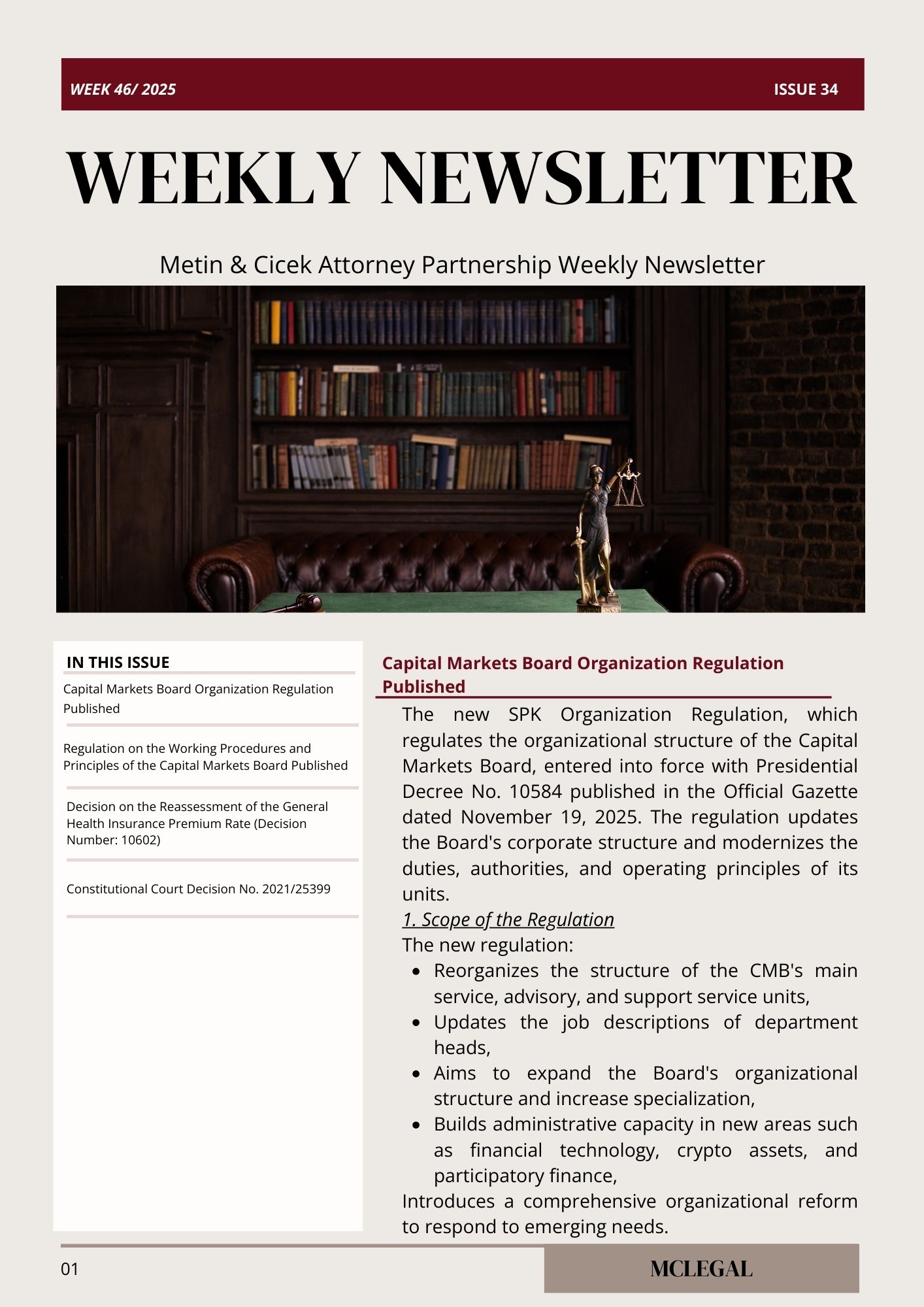 Weekly Legal Newsletter / Issue 34