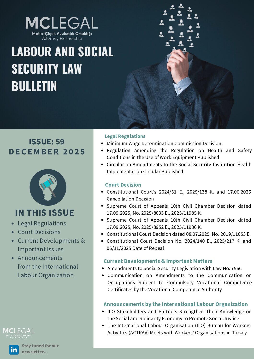 Labour And Social Security Law Bulletin – Issue 59